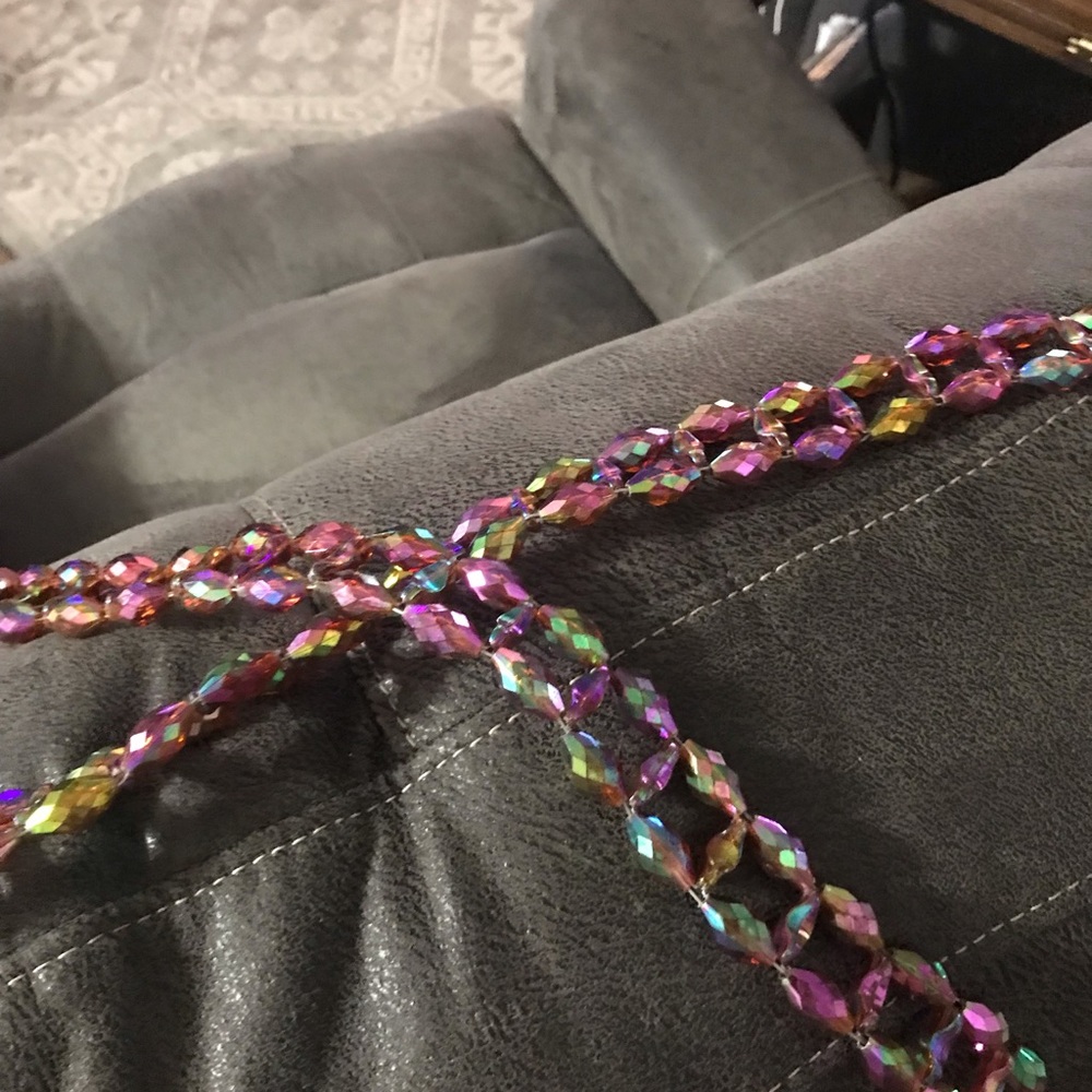 VINTAGE boho type wired garland/beads. Beautiful! 🧬